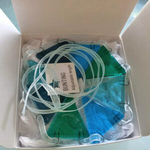 Fused Glass Bunting in Ocean Colours