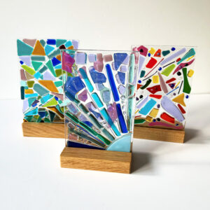 Fused glass flower panel workshop